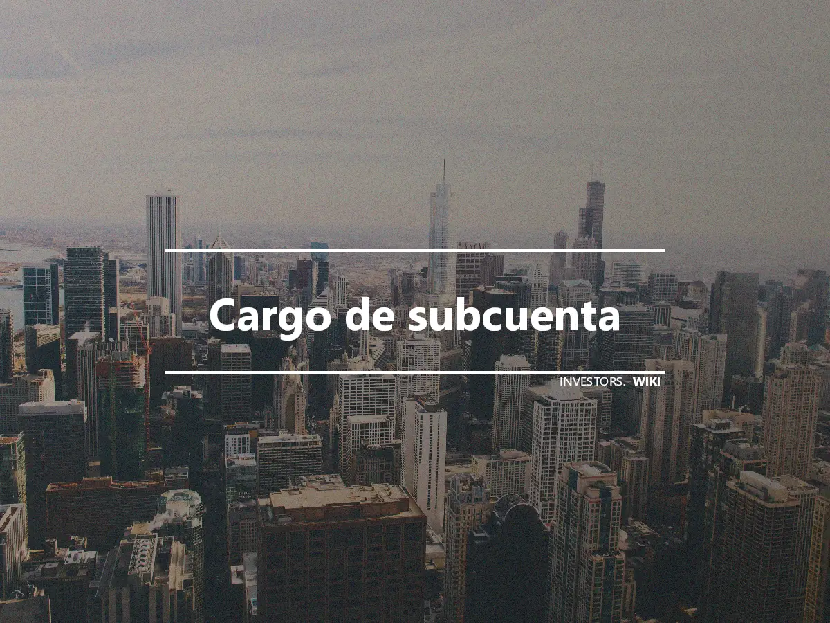 Cargo de subcuenta