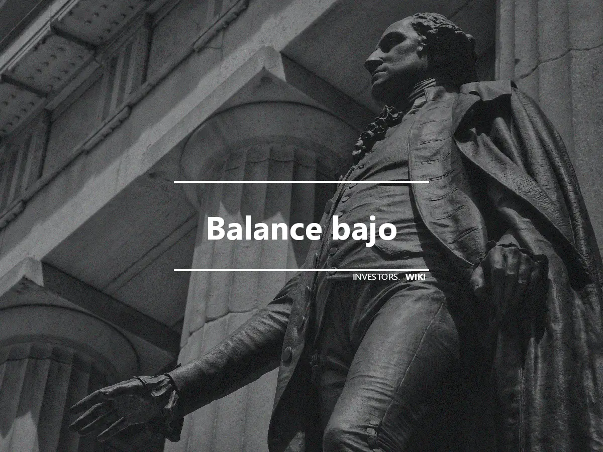 Balance bajo