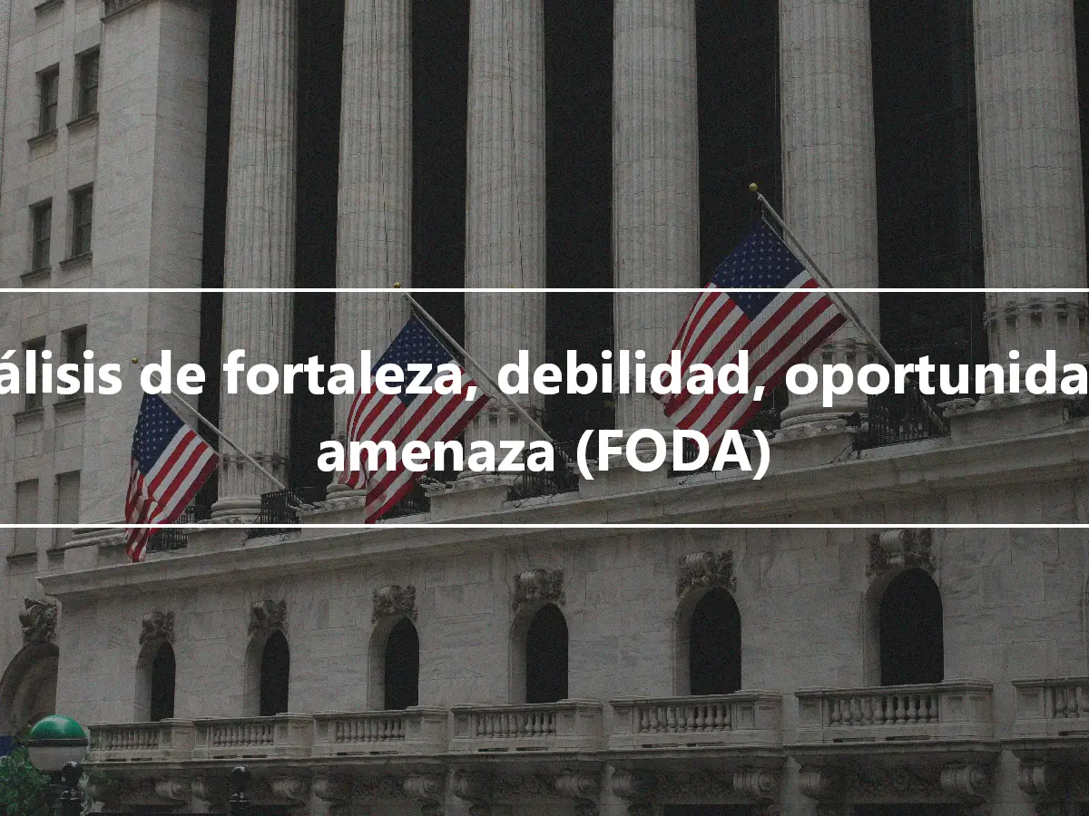 Análisis de fortaleza, debilidad, oportunidad y amenaza (FODA)