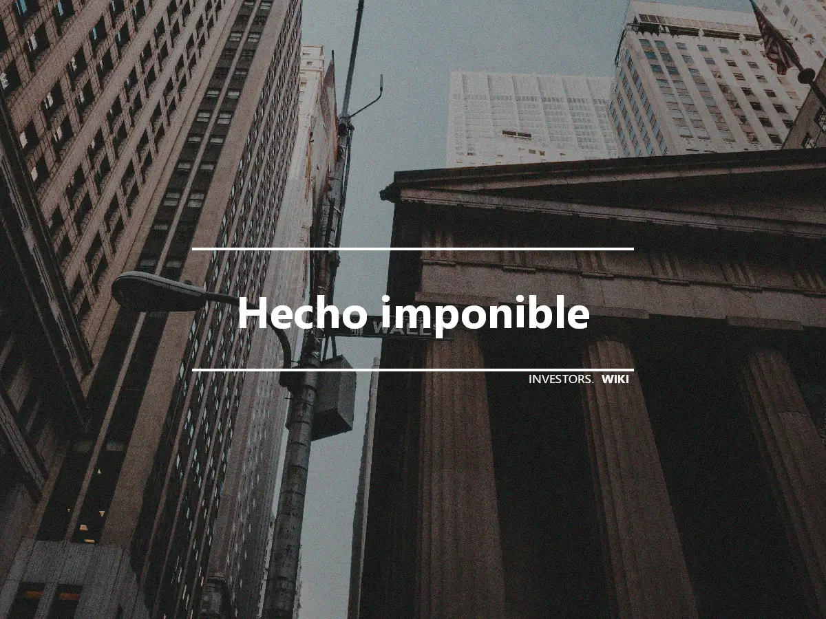 Hecho imponible