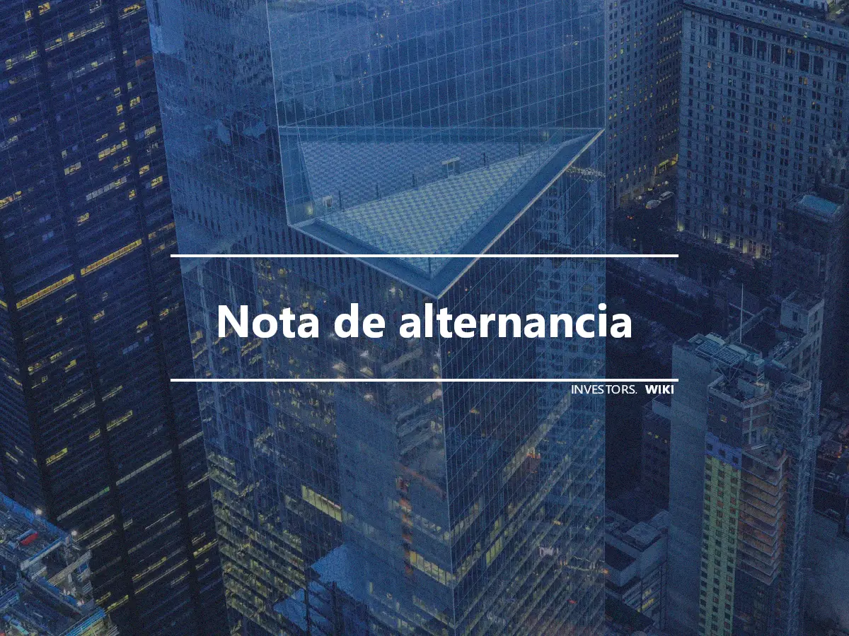 Nota de alternancia