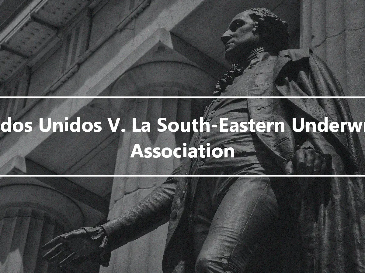 Estados Unidos V. La South-Eastern Underwriter Association