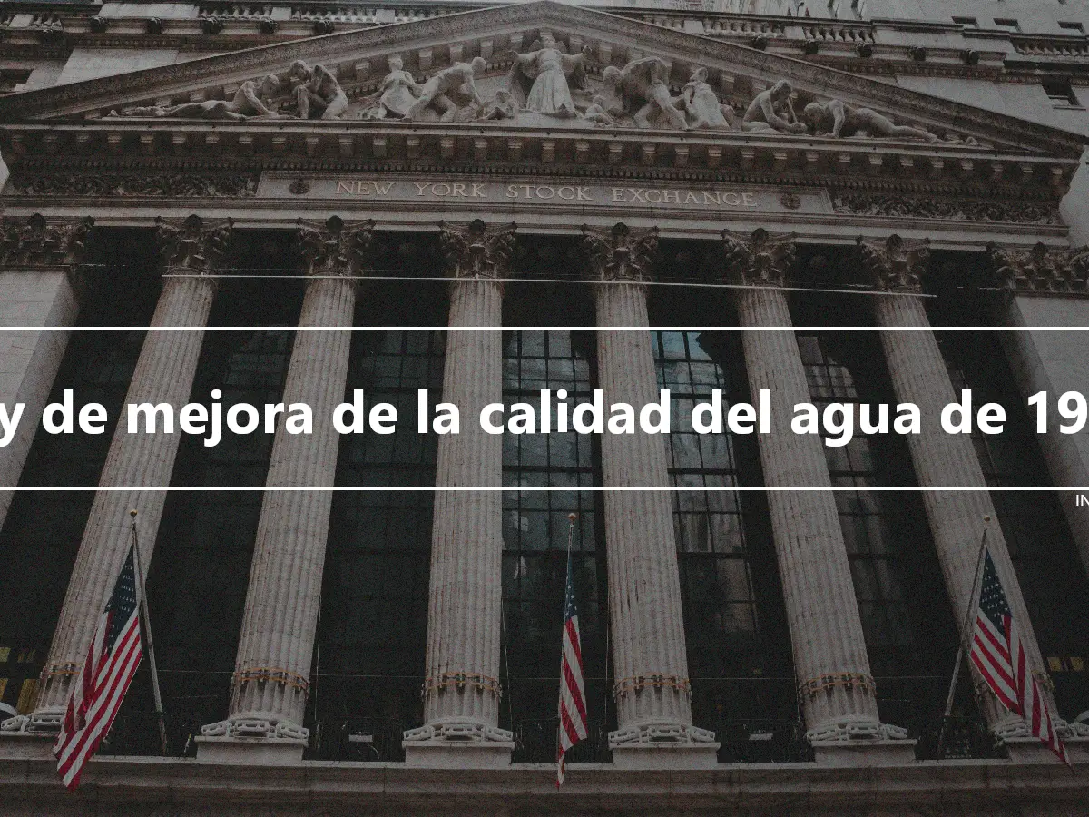 Ley de mejora de la calidad del agua de 1970