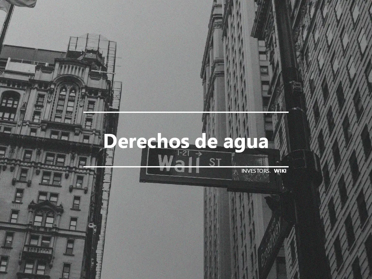 Derechos de agua