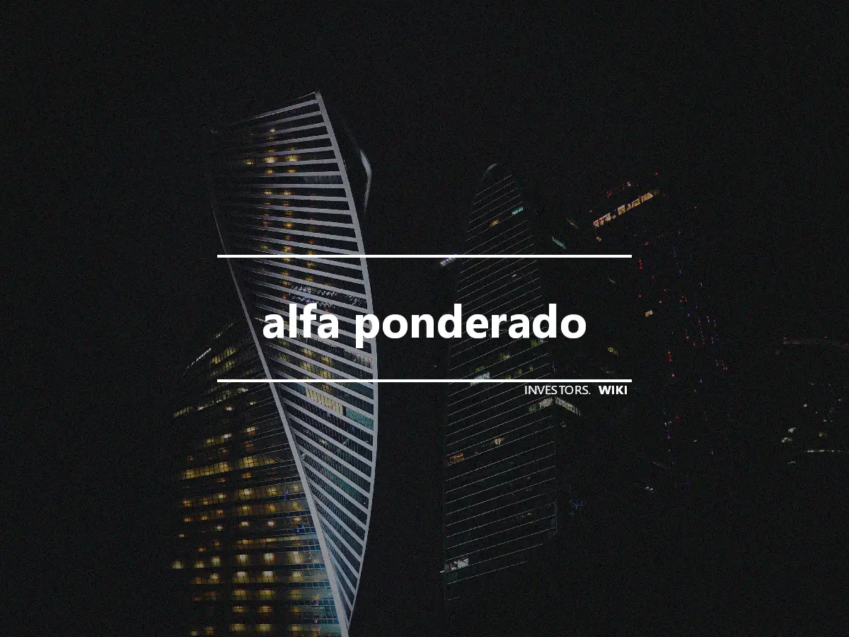 alfa ponderado