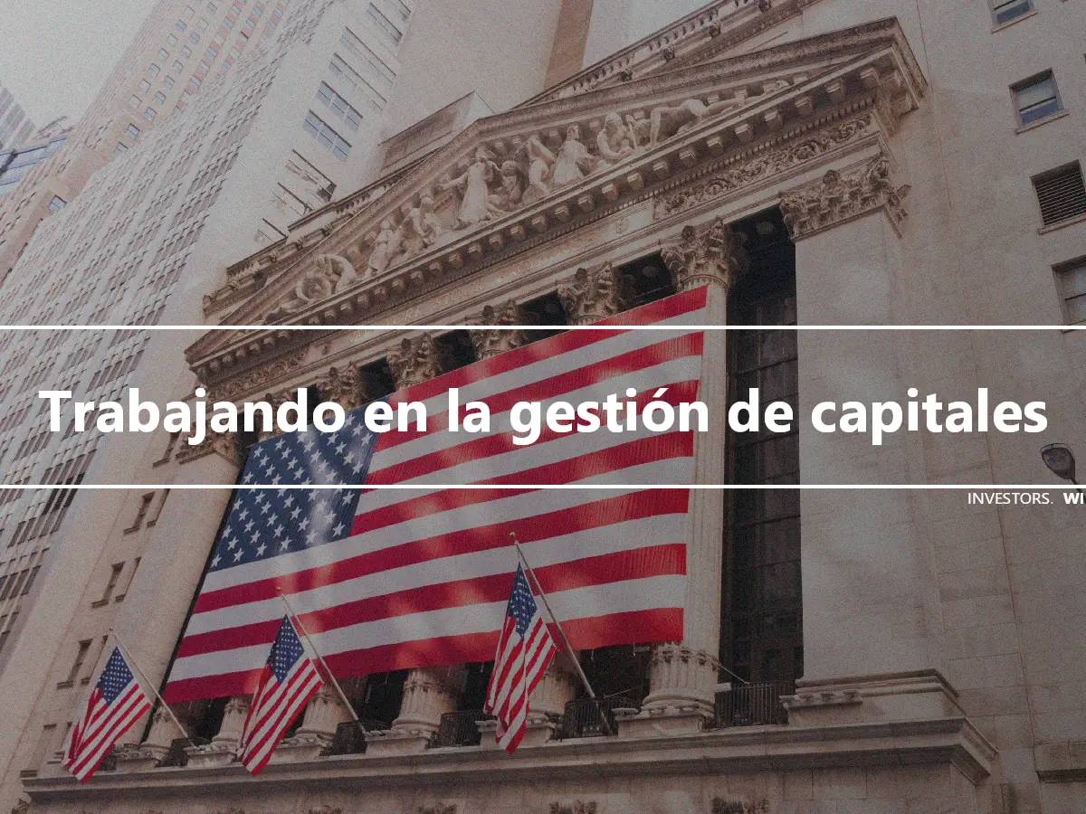 Trabajando en la gestión de capitales