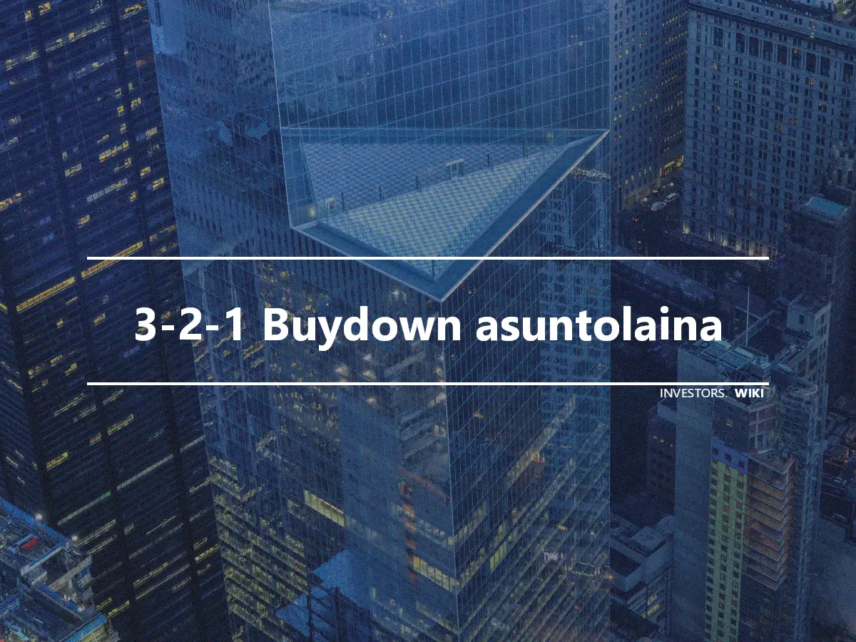 3-2-1 Buydown asuntolaina