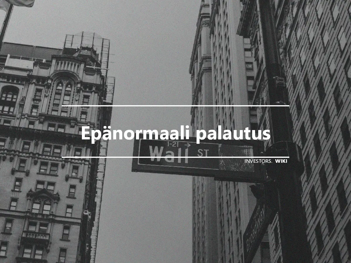 Epänormaali palautus