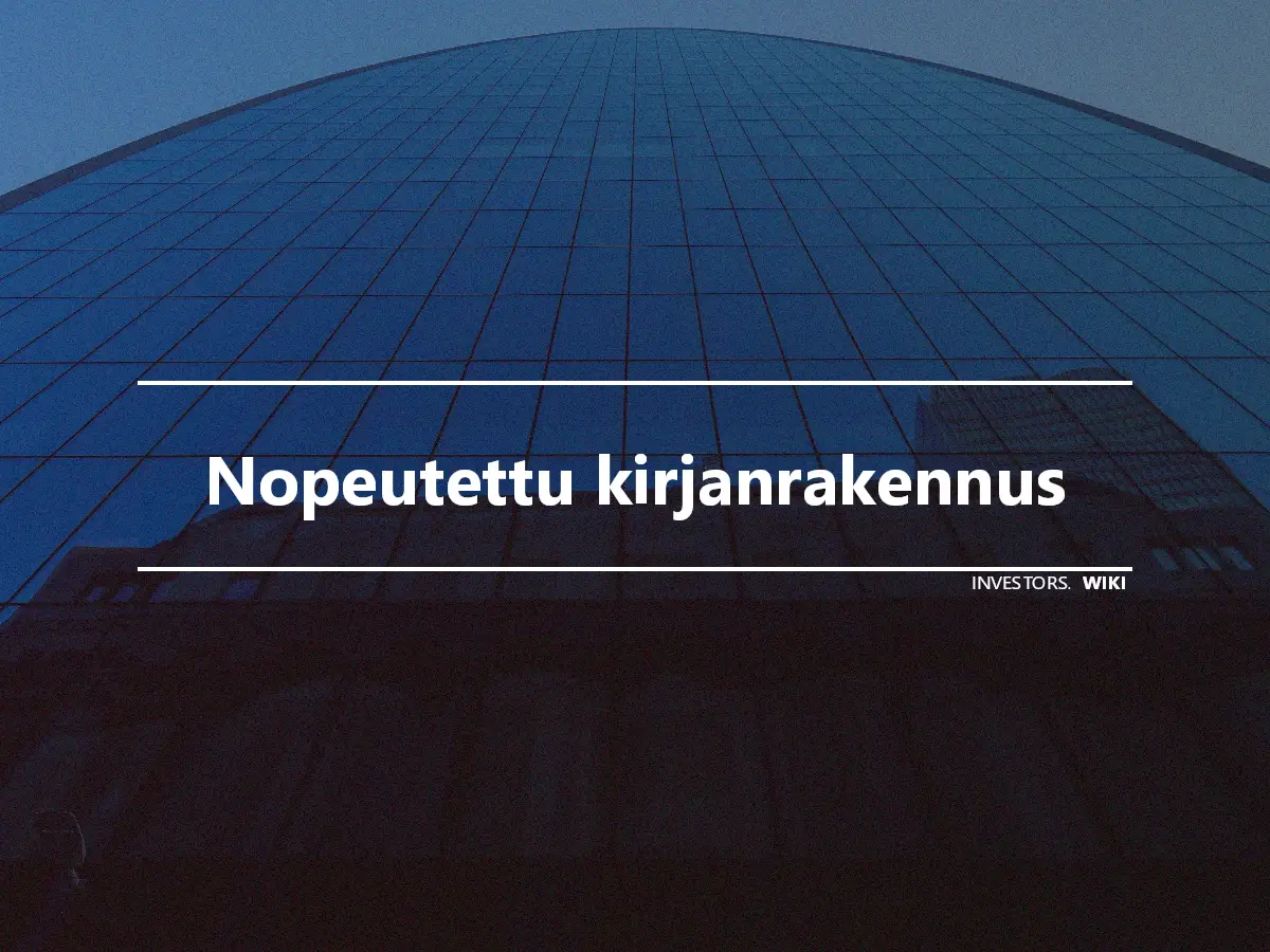 Nopeutettu kirjanrakennus