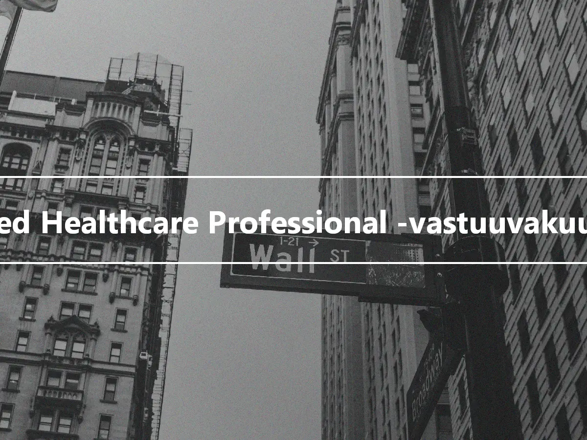 Allied Healthcare Professional -vastuuvakuutus