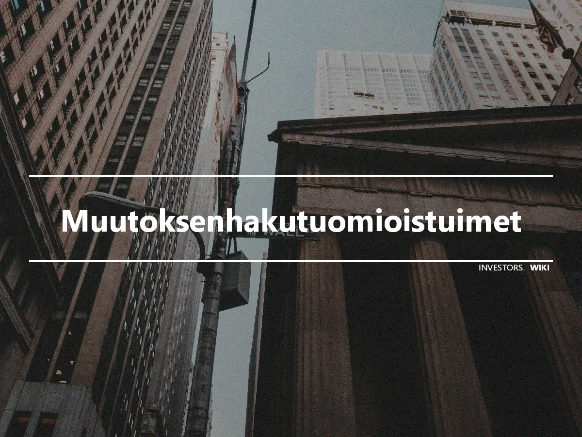 Muutoksenhakutuomioistuimet