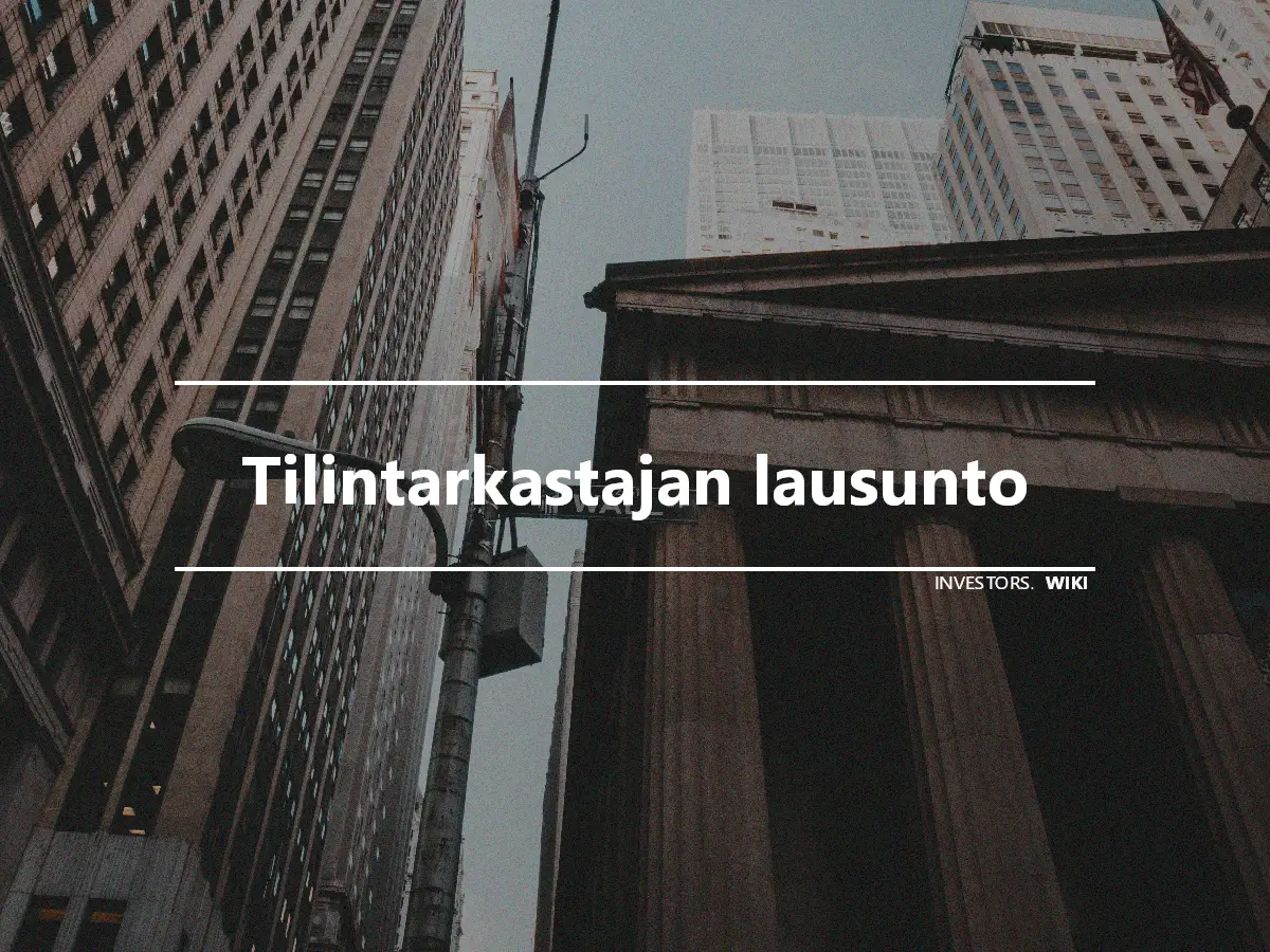 Tilintarkastajan lausunto