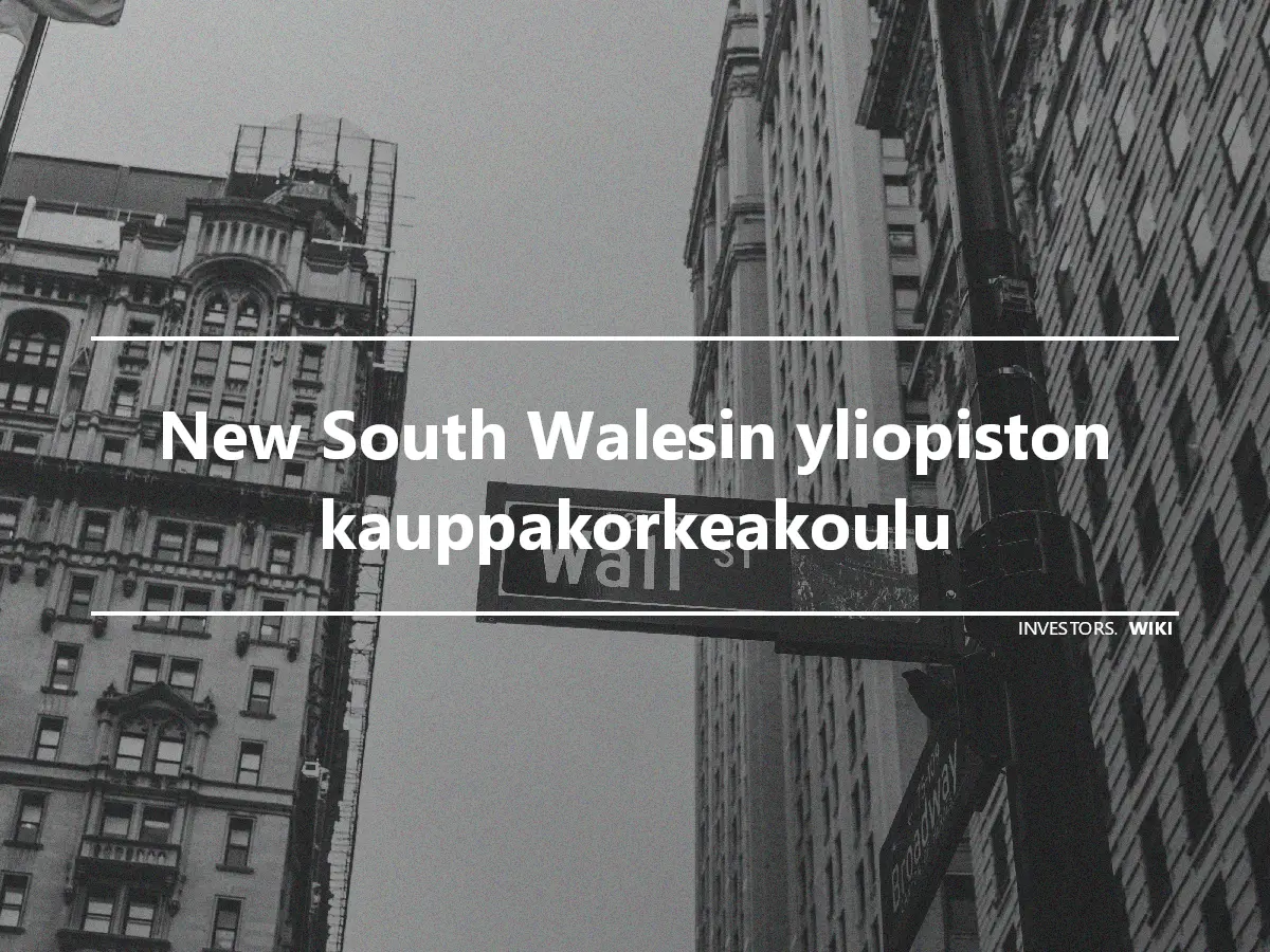 New South Walesin yliopiston kauppakorkeakoulu