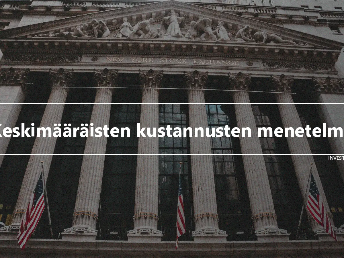 Keskimääräisten kustannusten menetelmä