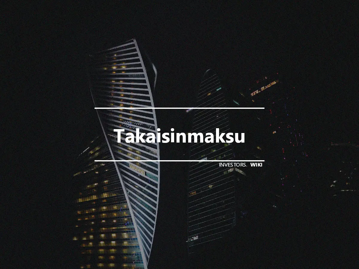 Takaisinmaksu