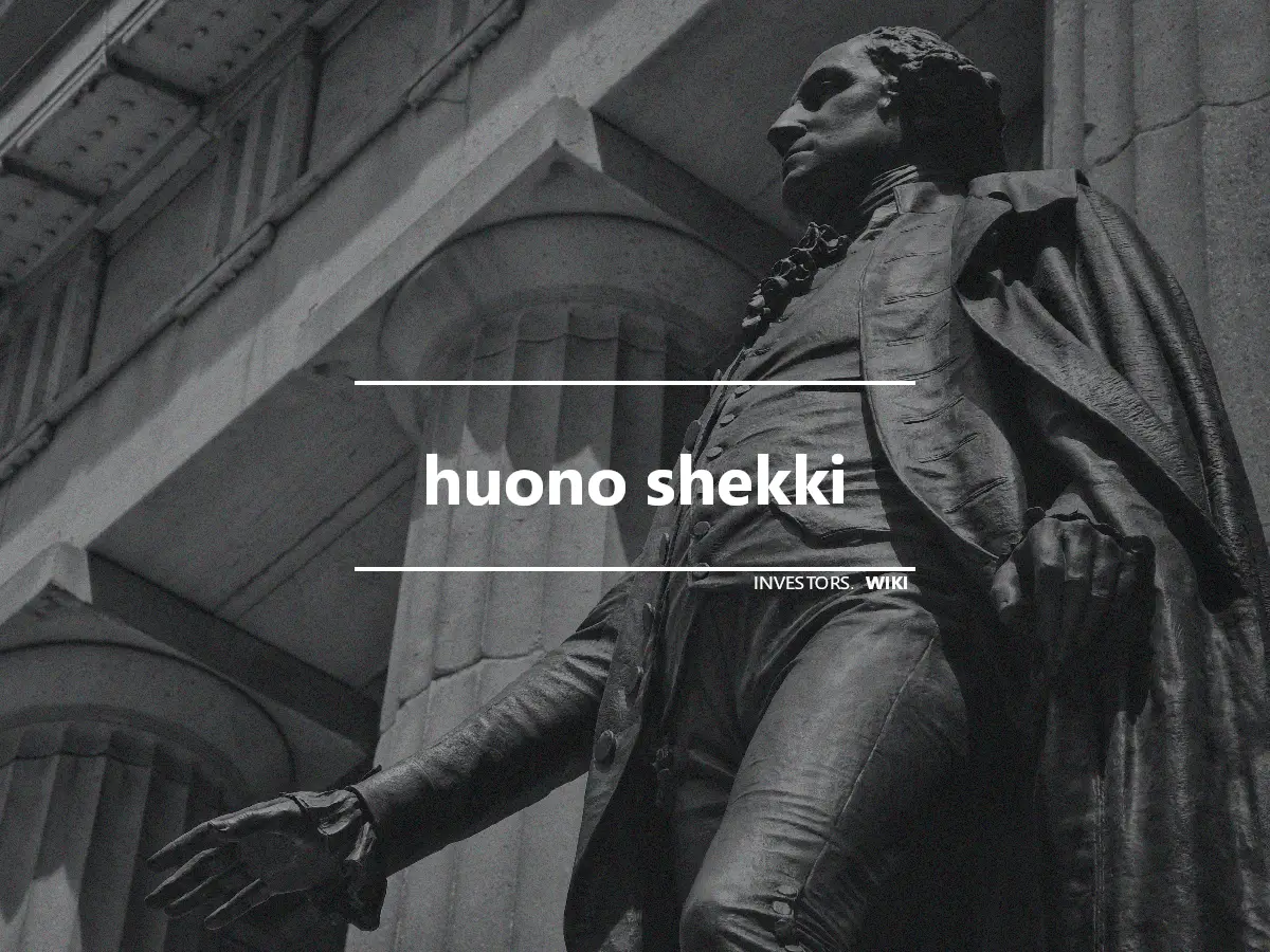 huono shekki