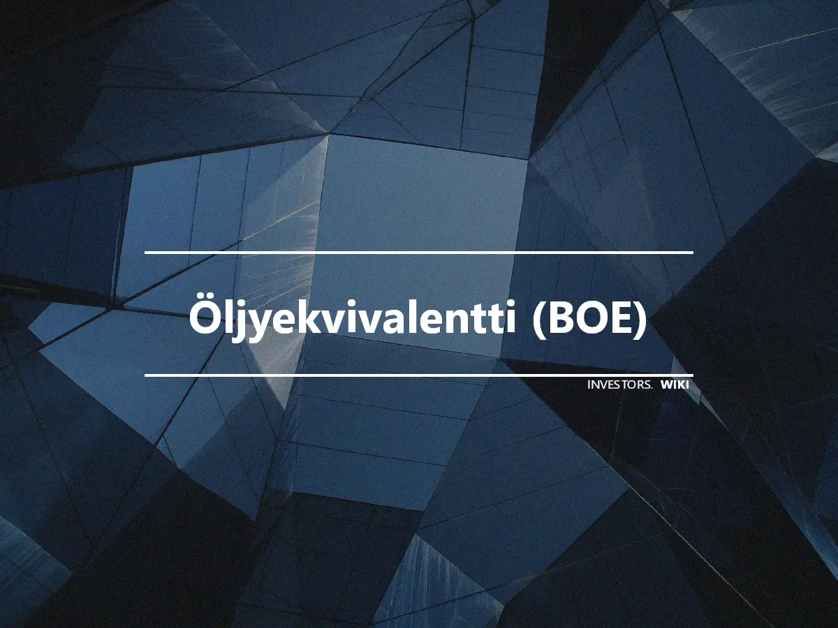 Öljyekvivalentti (BOE)