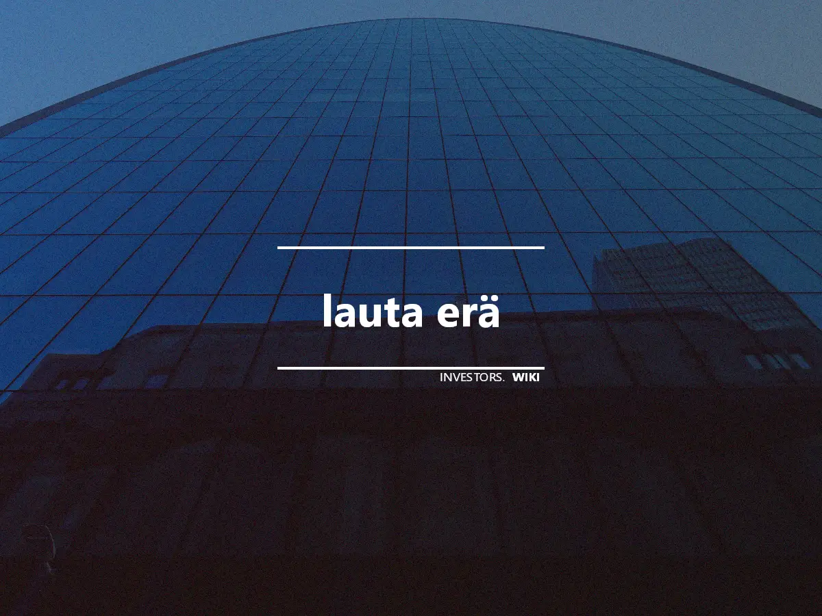 lauta erä