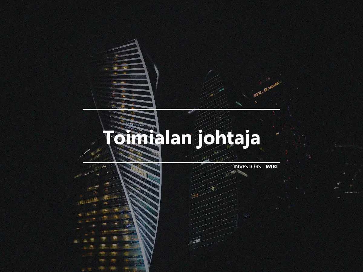 Toimialan johtaja