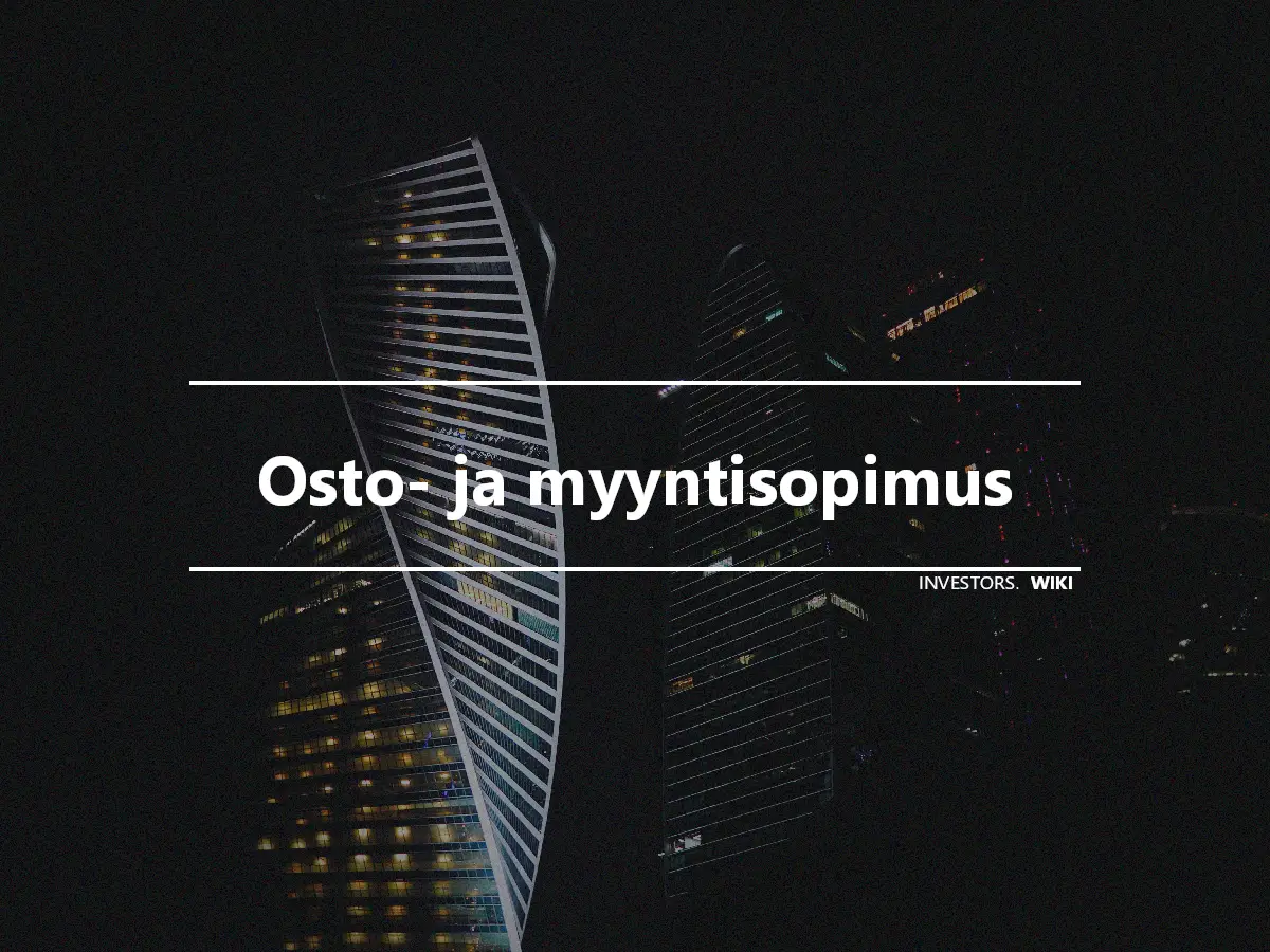 Osto- ja myyntisopimus