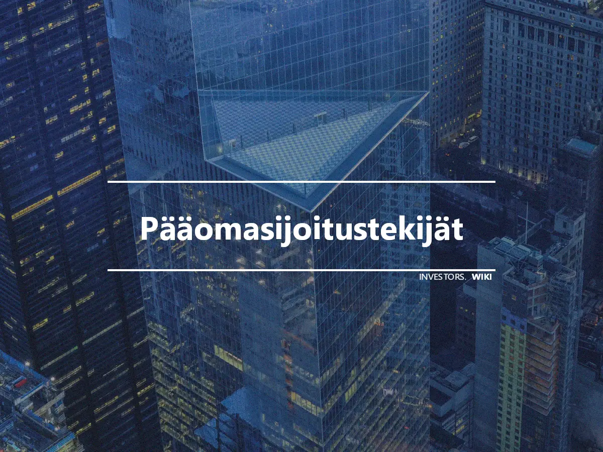 Pääomasijoitustekijät