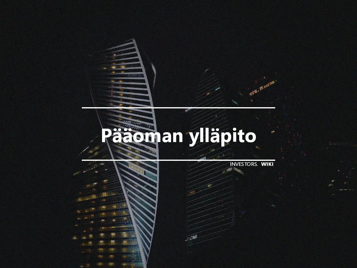 Pääoman ylläpito