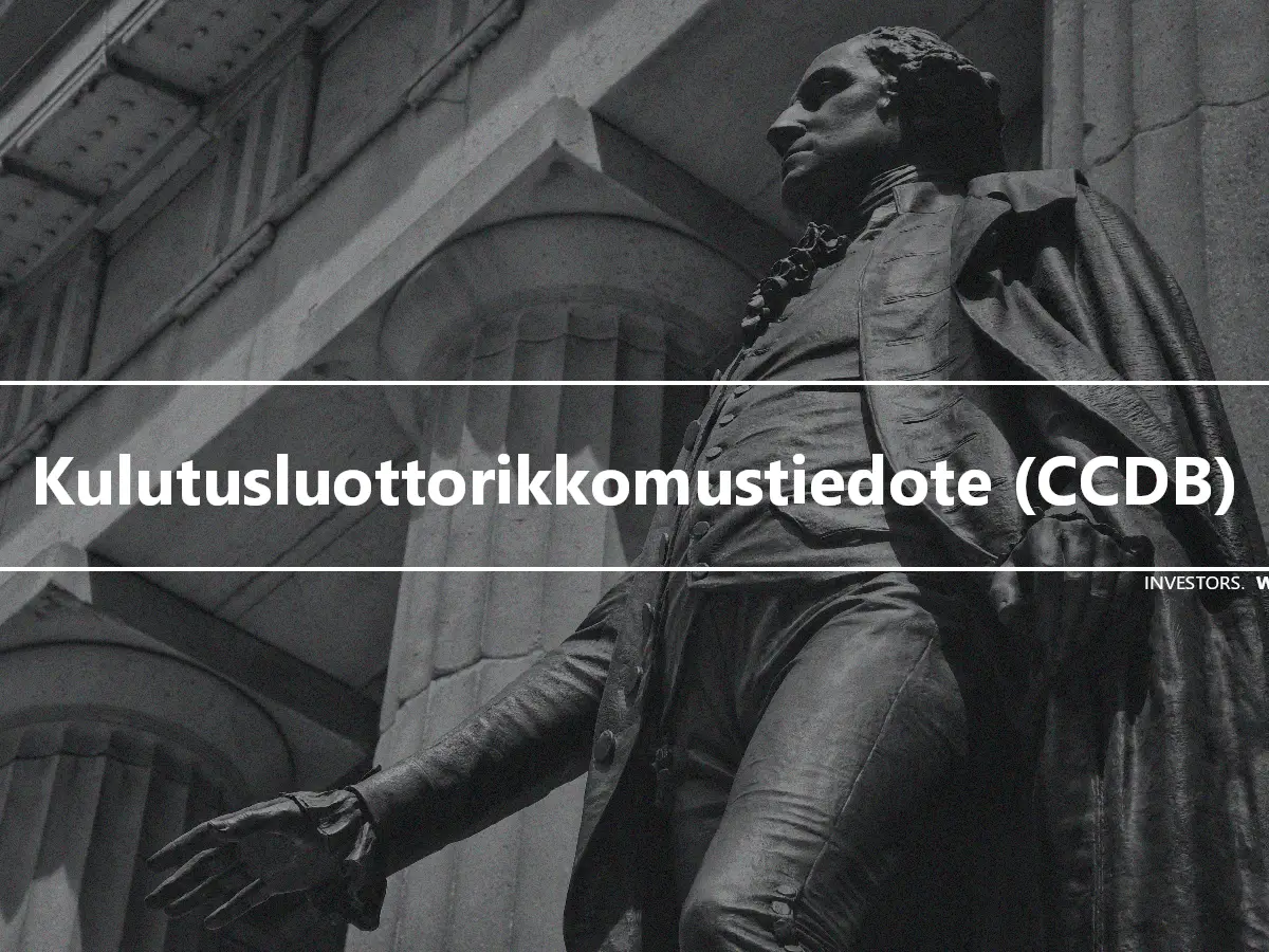 Kulutusluottorikkomustiedote (CCDB)