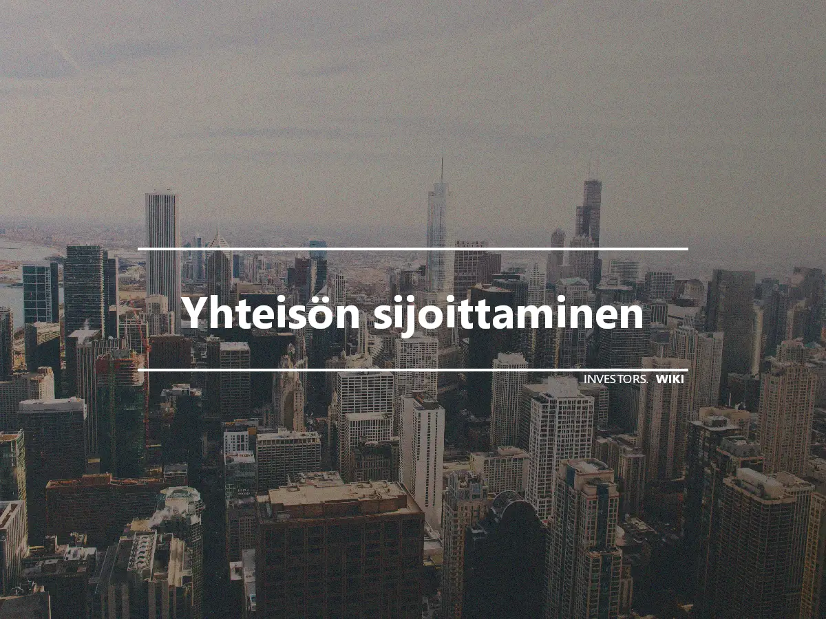 Yhteisön sijoittaminen