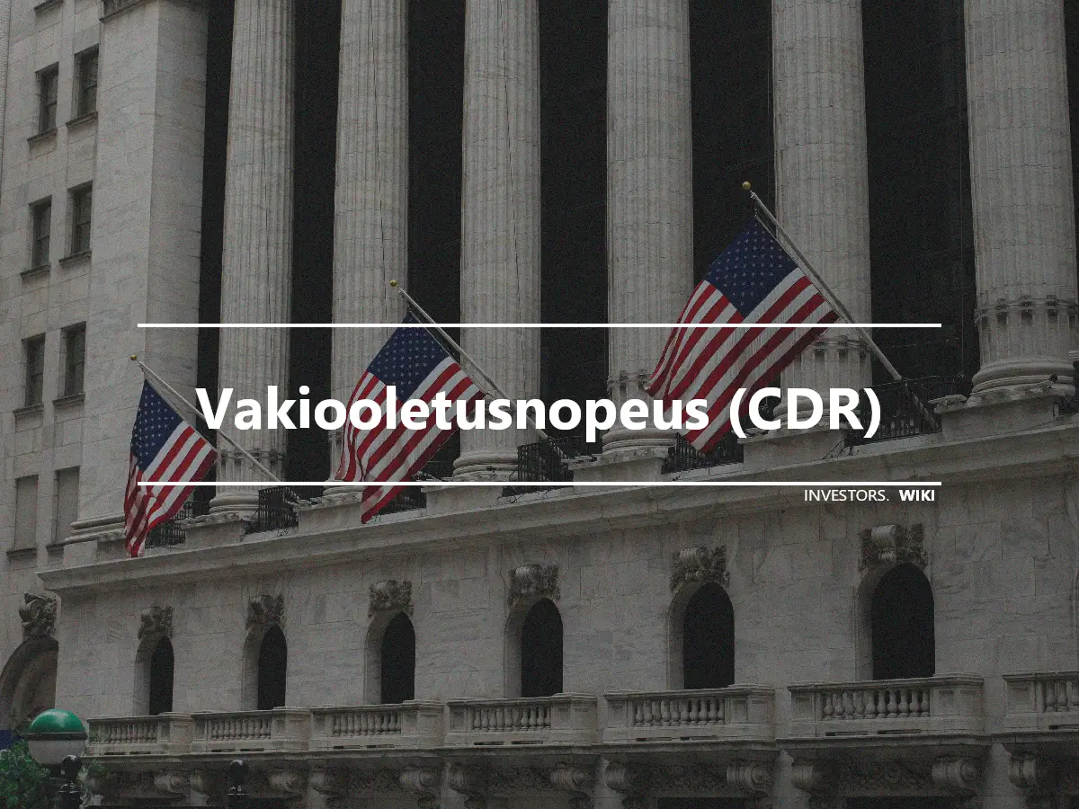 Vakiooletusnopeus (CDR)