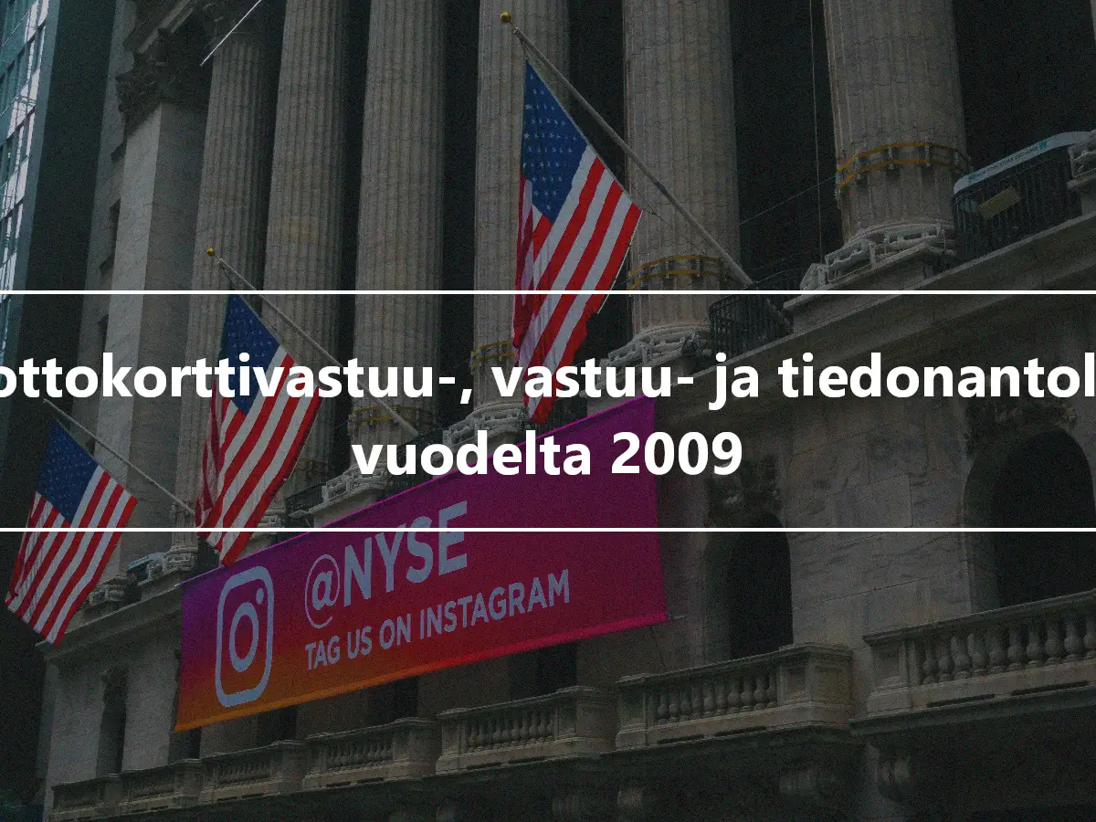 Luottokorttivastuu-, vastuu- ja tiedonantolaki vuodelta 2009