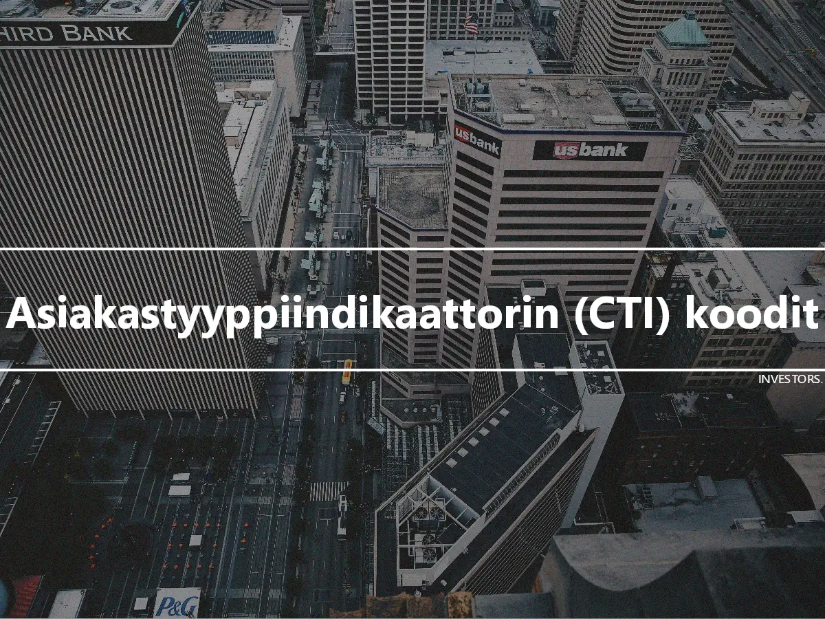 Asiakastyyppiindikaattorin (CTI) koodit