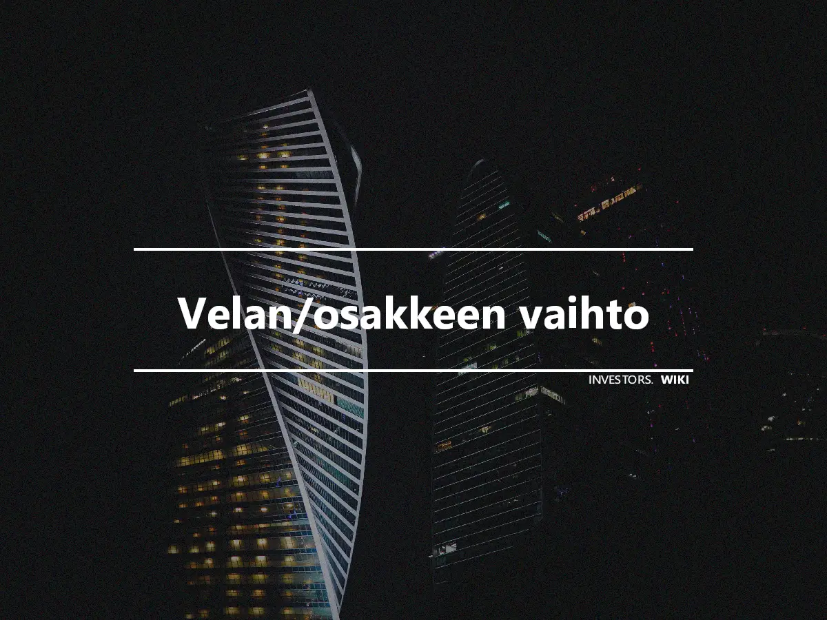 Velan/osakkeen vaihto