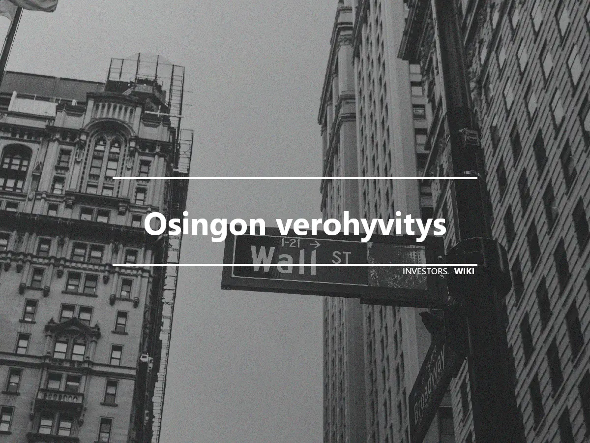 Osingon verohyvitys