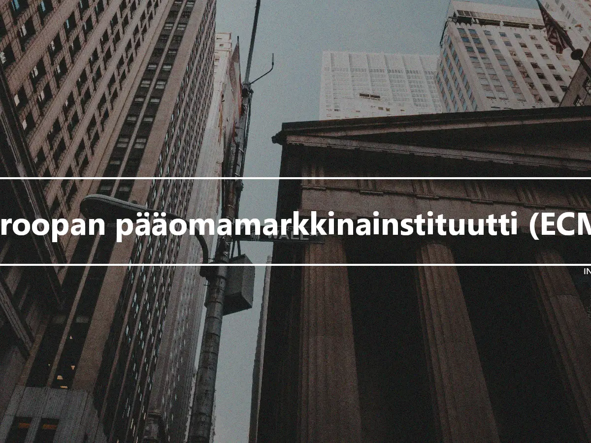 Euroopan pääomamarkkinainstituutti (ECMI)