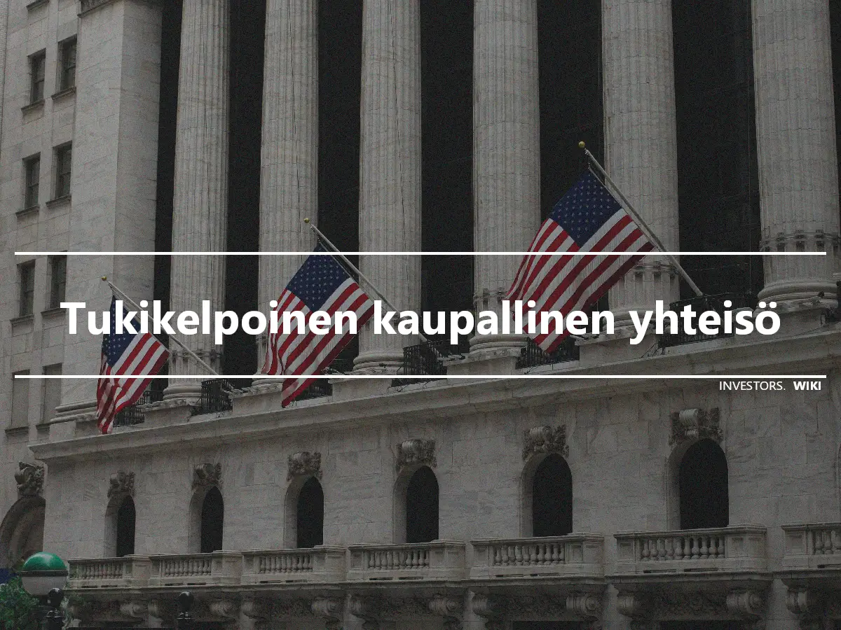 Tukikelpoinen kaupallinen yhteisö