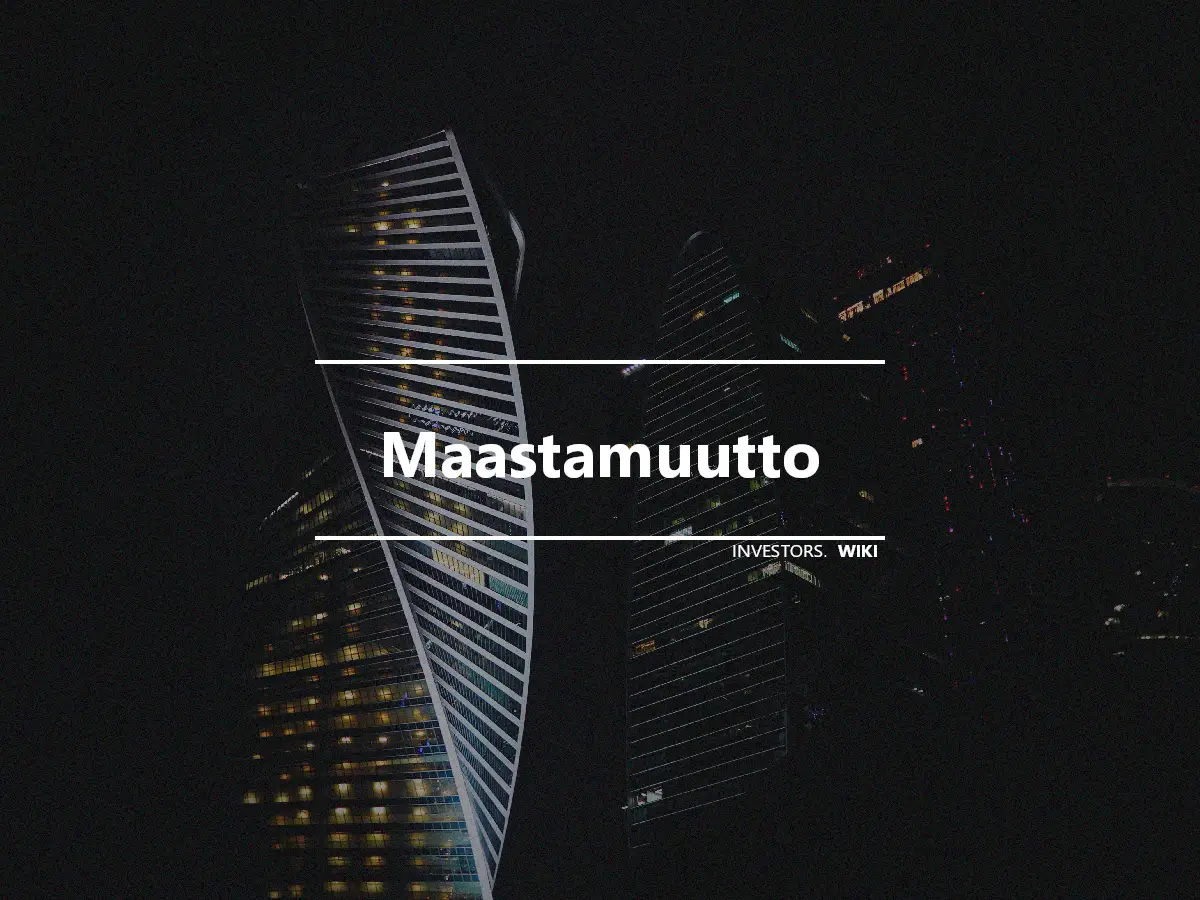 Maastamuutto