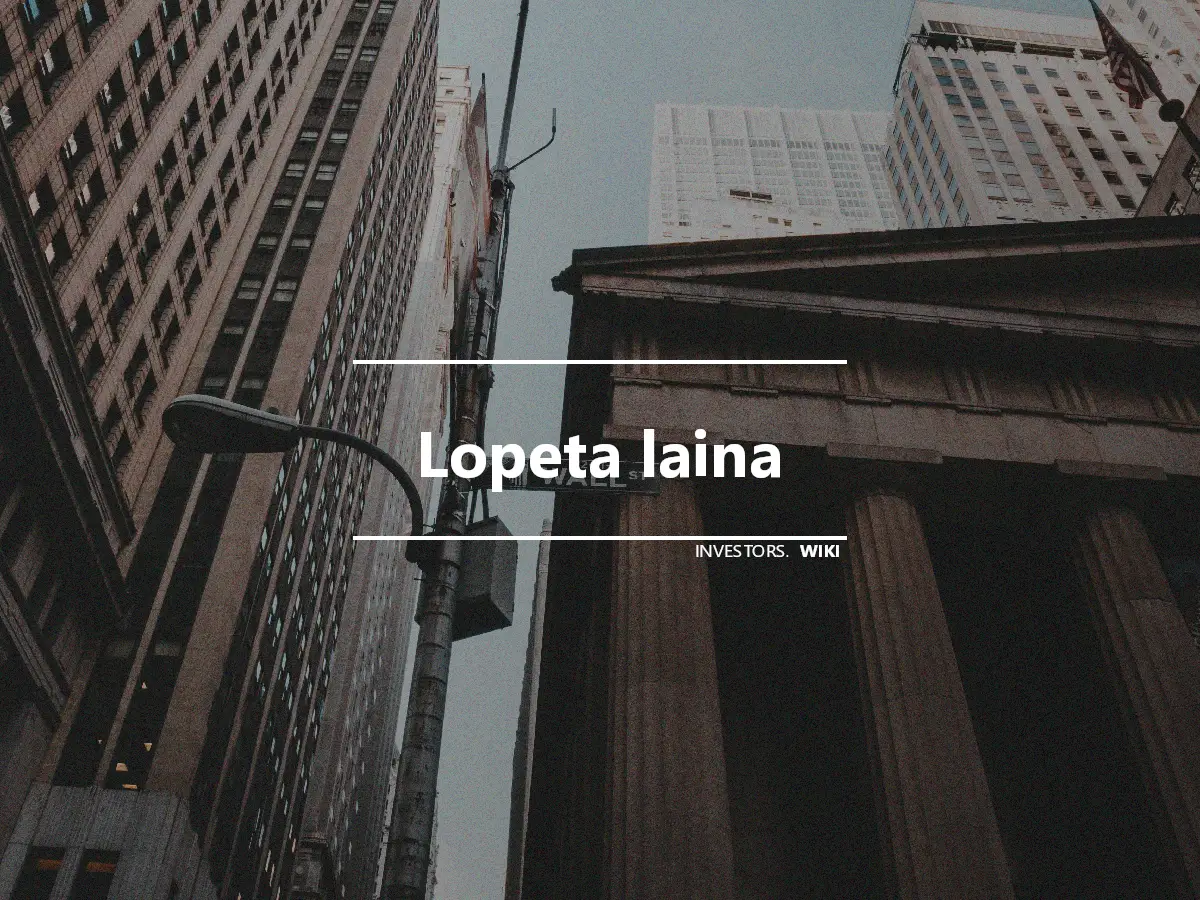 Lopeta laina