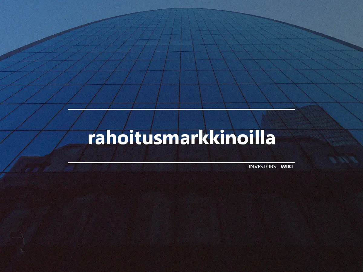 rahoitusmarkkinoilla