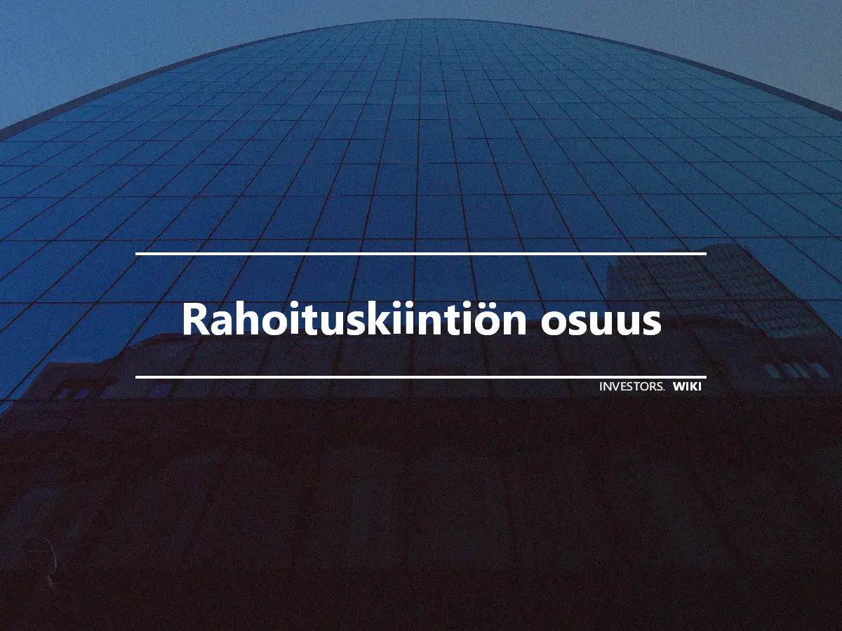 Rahoituskiintiön osuus