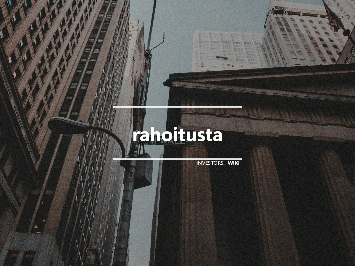 rahoitusta