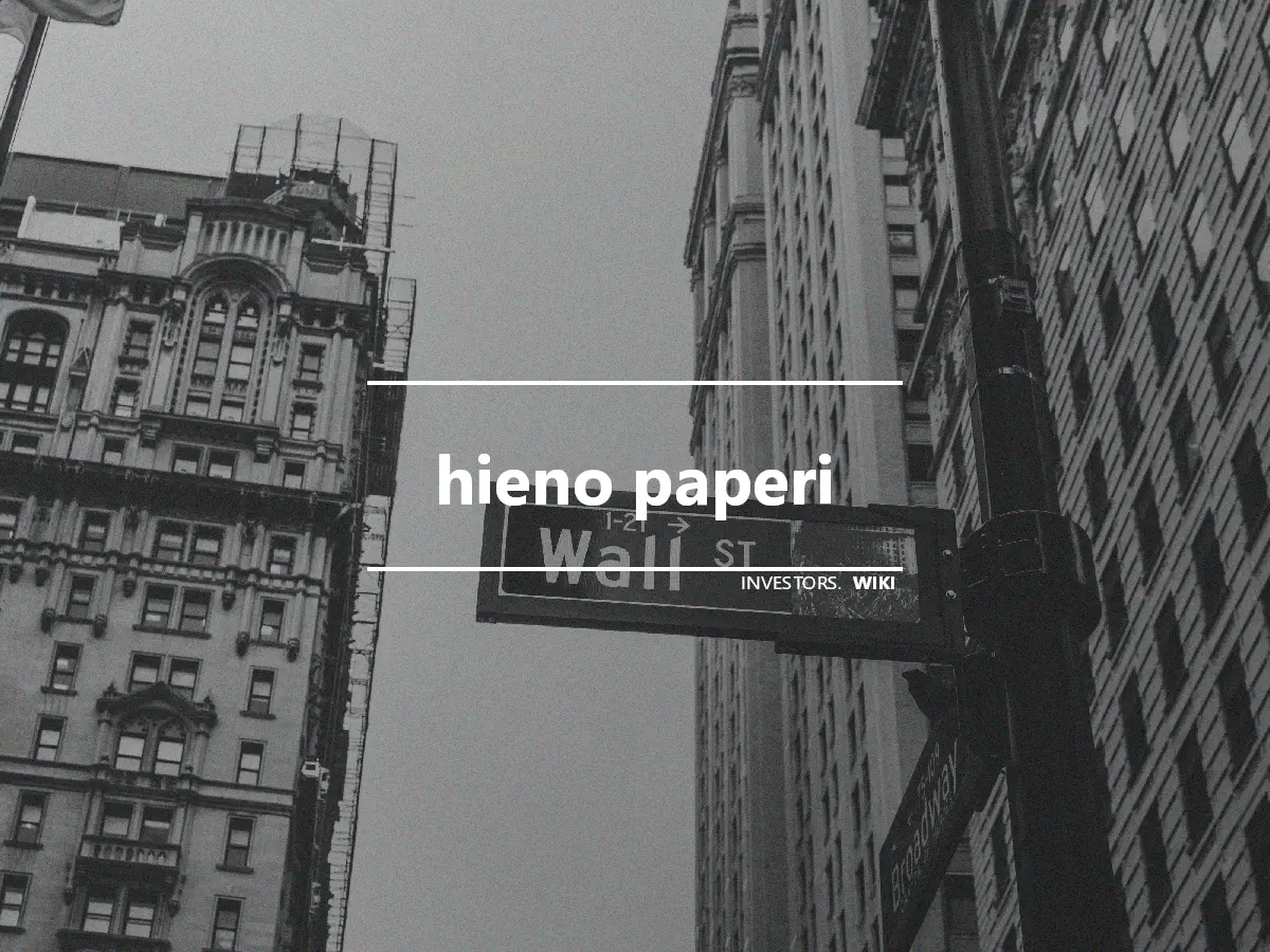 hieno paperi