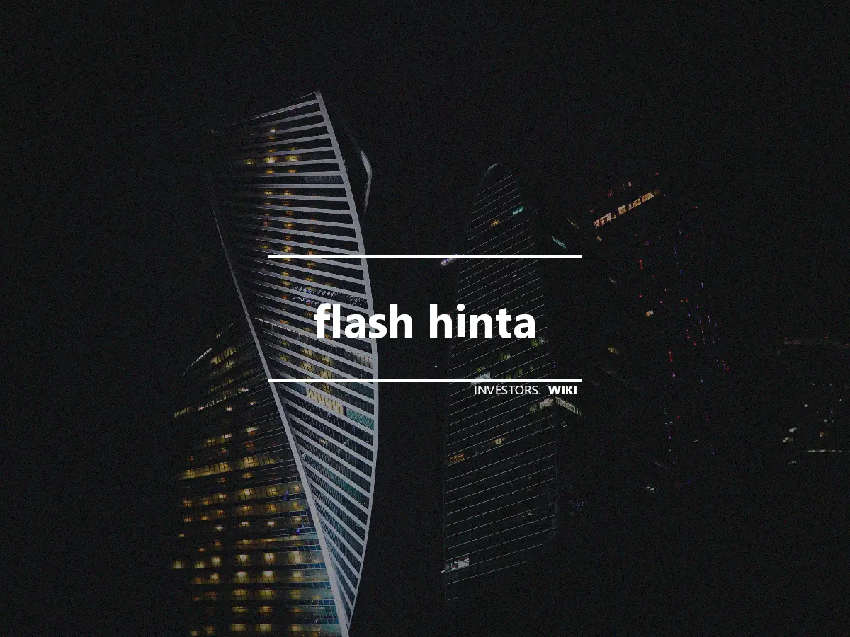 flash hinta