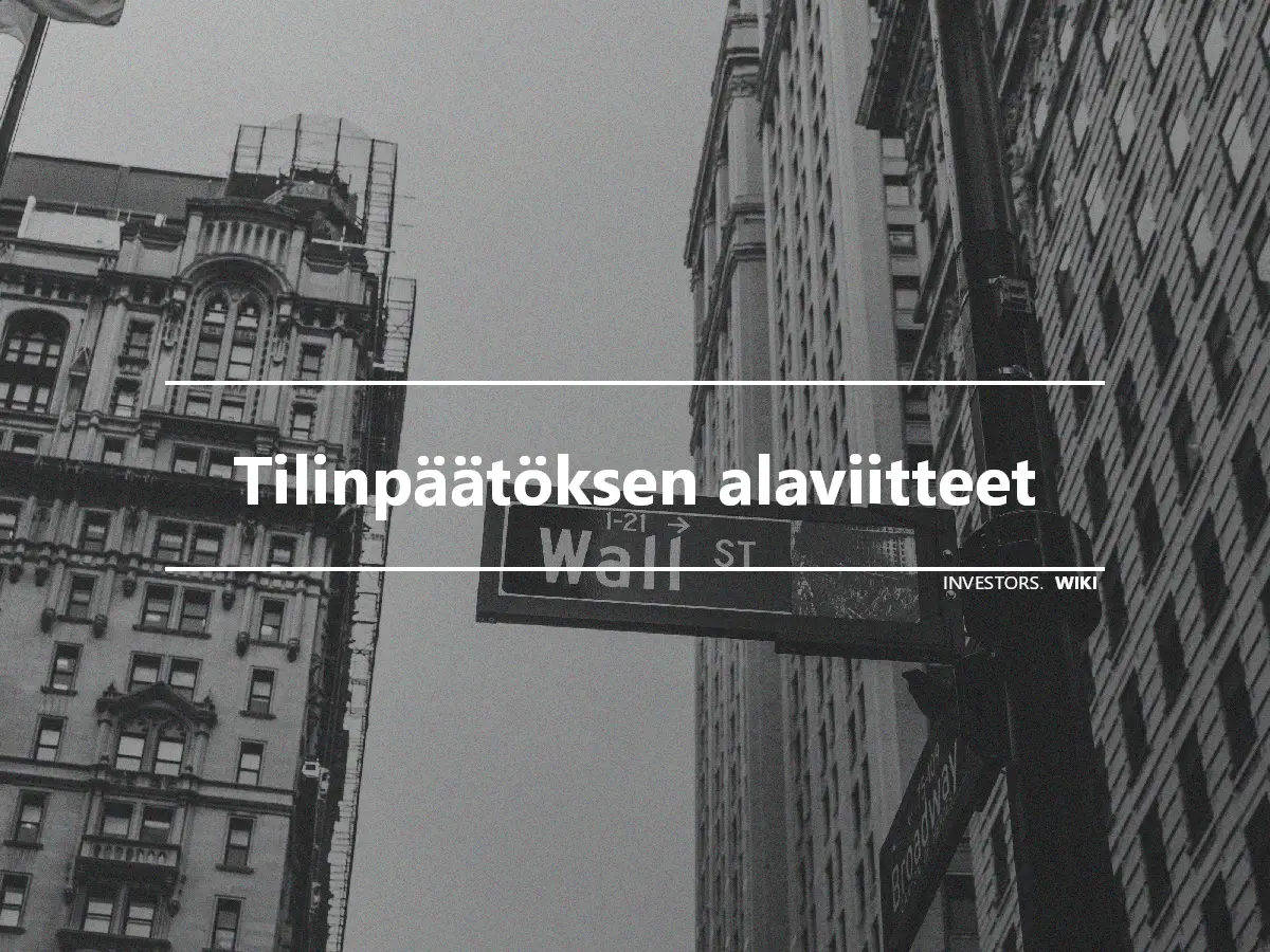 Tilinpäätöksen alaviitteet