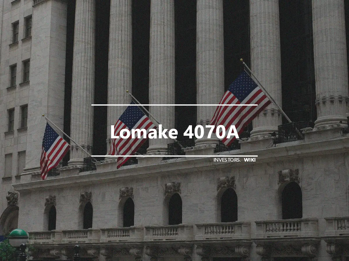 Lomake 4070A