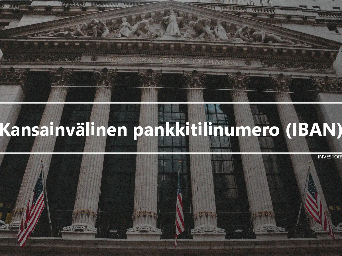 Kansainvälinen pankkitilinumero (IBAN)