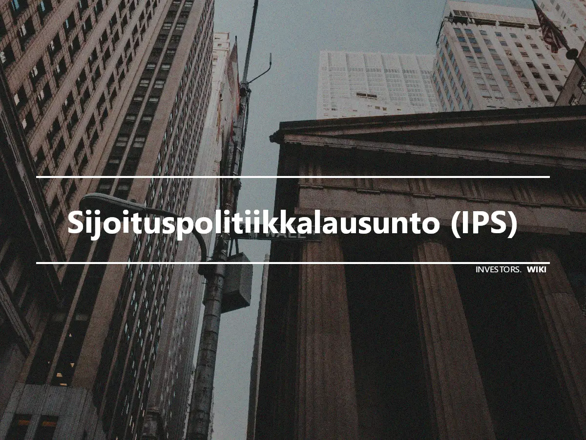 Sijoituspolitiikkalausunto (IPS)