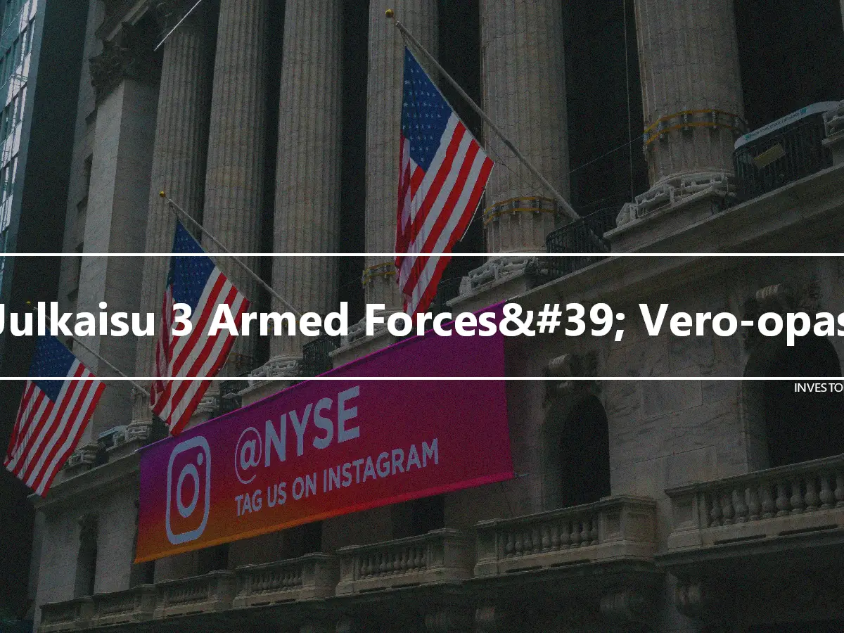 Julkaisu 3 Armed Forces&#39; Vero-opas