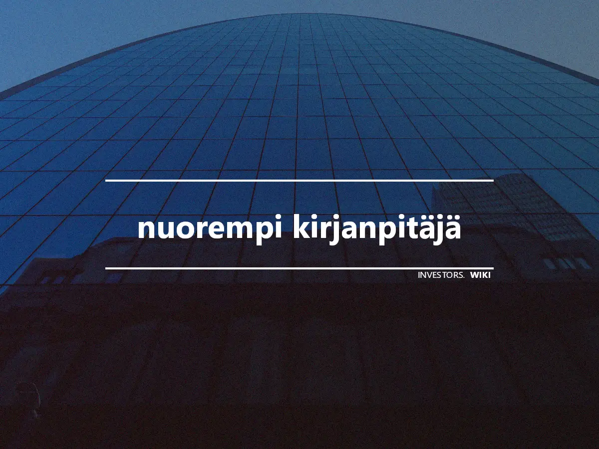 nuorempi kirjanpitäjä