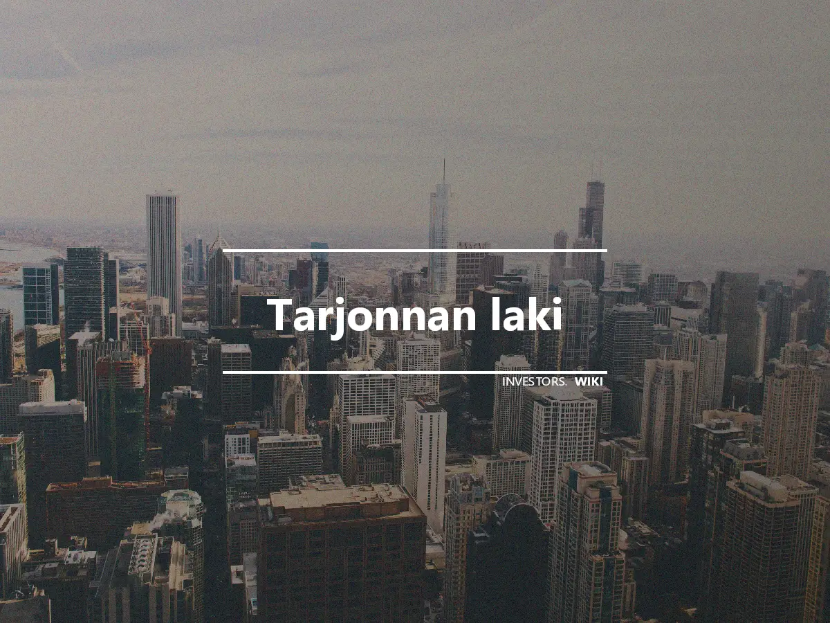 Tarjonnan laki