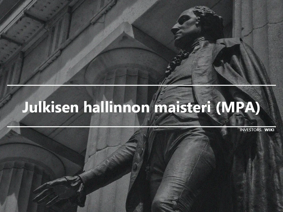 Julkisen hallinnon maisteri (MPA)